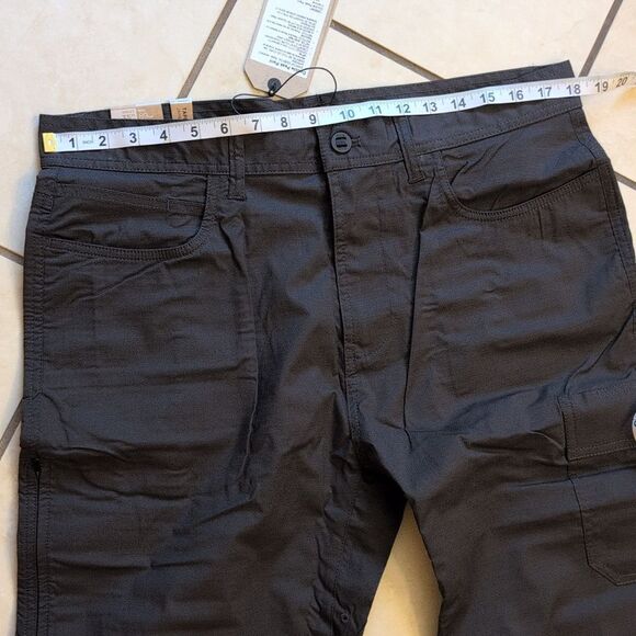 NWT Prana Double Peak Pant Charcoal Dark Grey Size 35 Waist - Picture 8 of 11